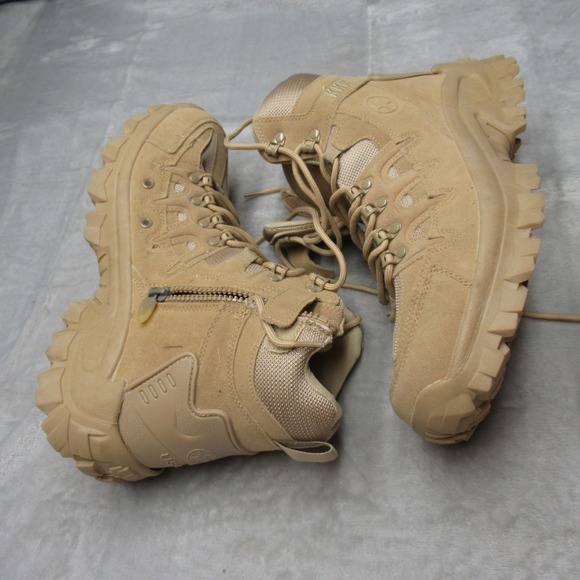 KKK Mens Tactical Combat Boot 13US 47EU Beige Zipper Lace Up Rugged Outdoor NEW? main image 7